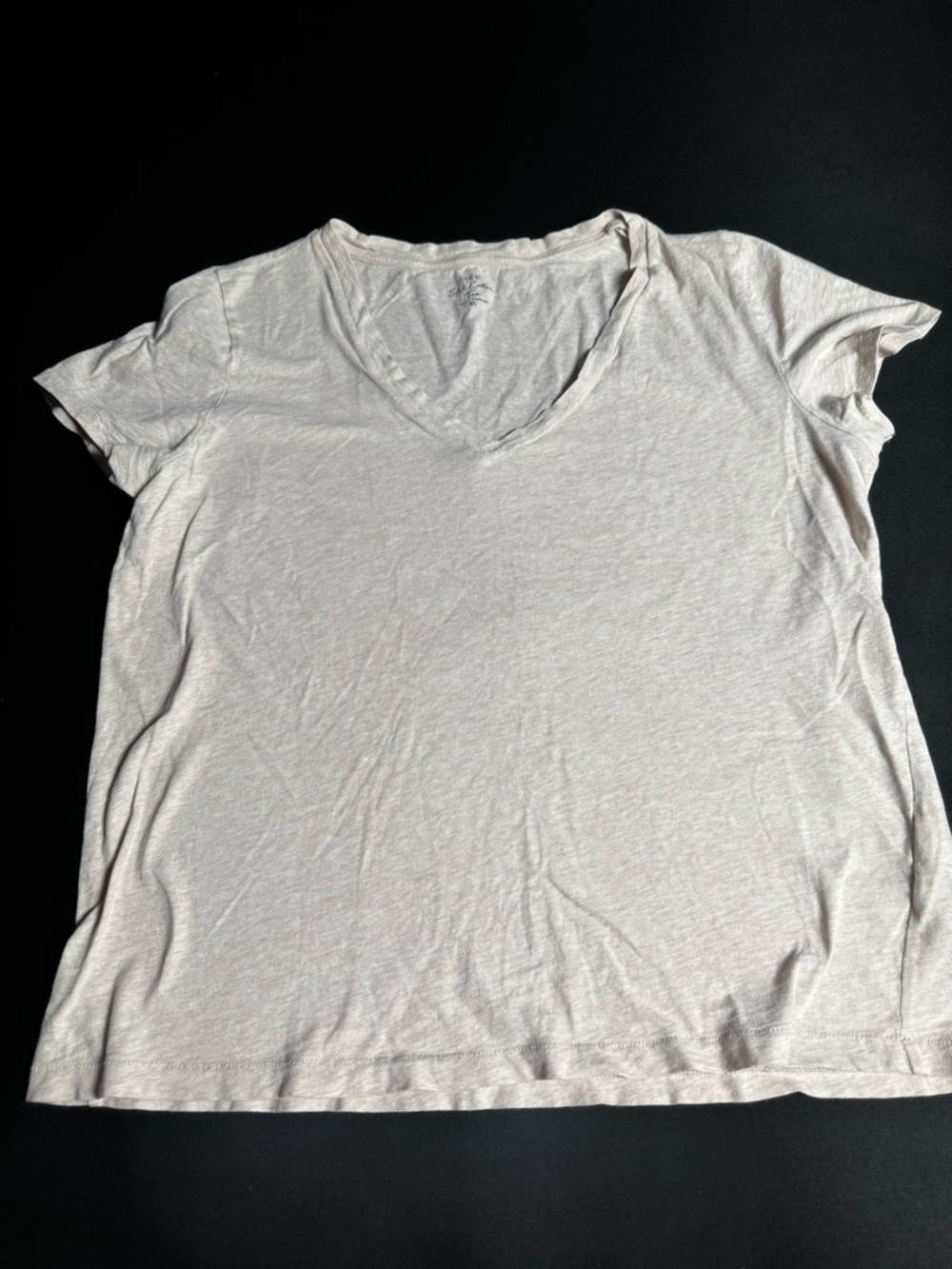 J. Crew Women's Short Sleeve V-Neck Tee - Light Beige
